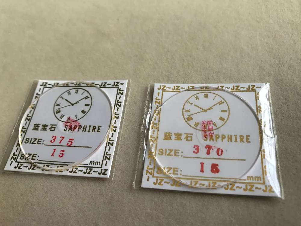 2x FLAT 1.5MM ROUND SAPPHIRE WATCH CRYSTAL GLASS FROM 35.5~37.5MM Free Shipping