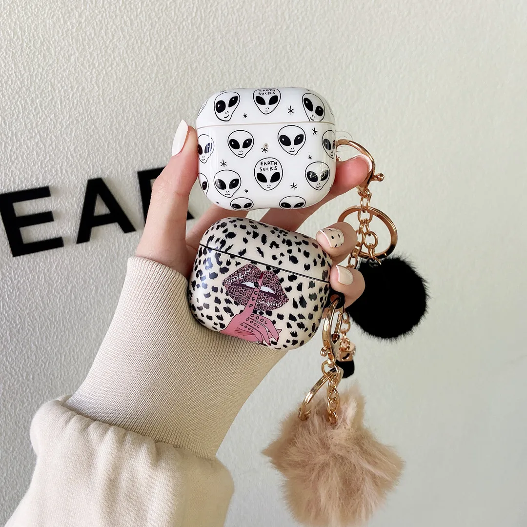Para Airpods 3 Caso 3D Bonito Alienígena Dos Desenhos Animados Kawaii Capa De Silicone Macio Trendy Cool Fun Elegante Acessórios para Airpods 3 Caso