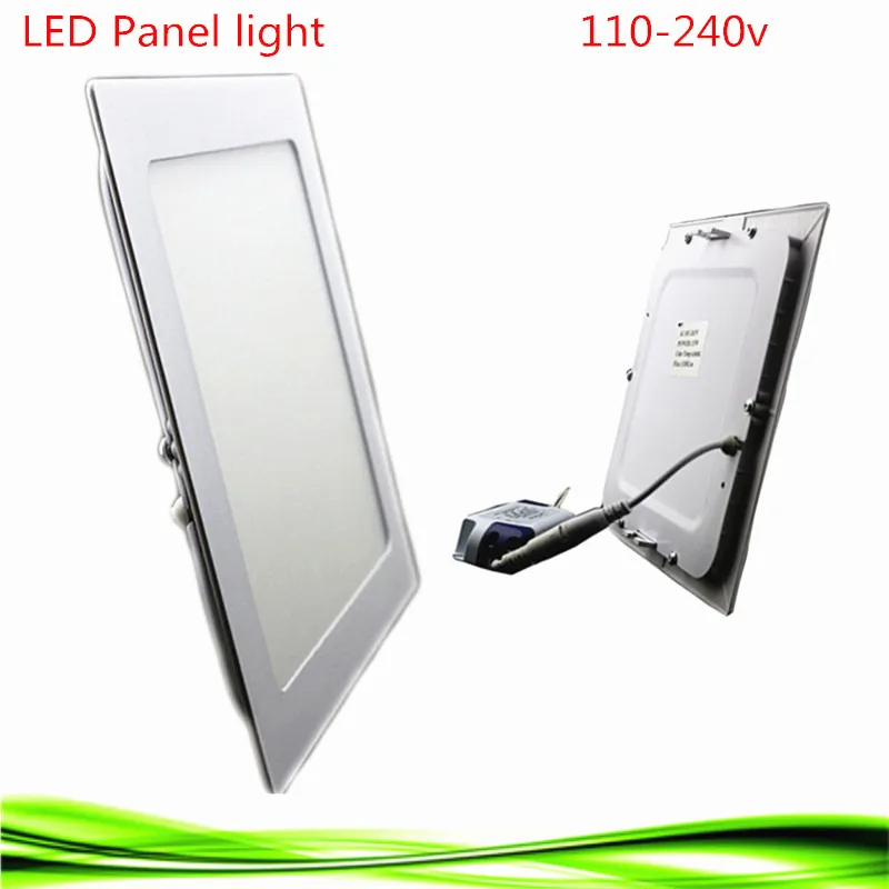 

Vierkante Ultra Dunne LED Panel Licht 3W 6W 9W 12W 15W 18W Driver Inbegrepen AC85-265V Verzonken LED down licht voor Binnenverli