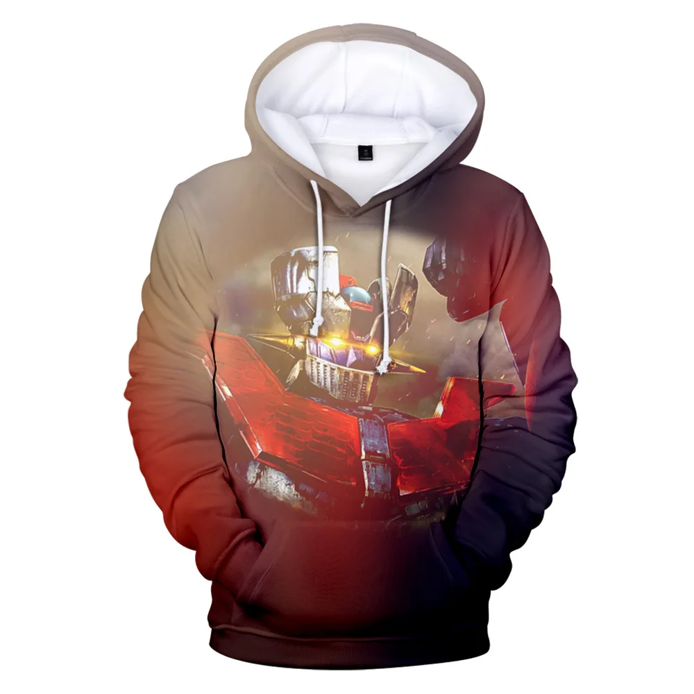 2021 New 3D Print Mazinger Z Hoodies Men/Women High Quality Fashion Loose Sweatshirt Game Streetwear