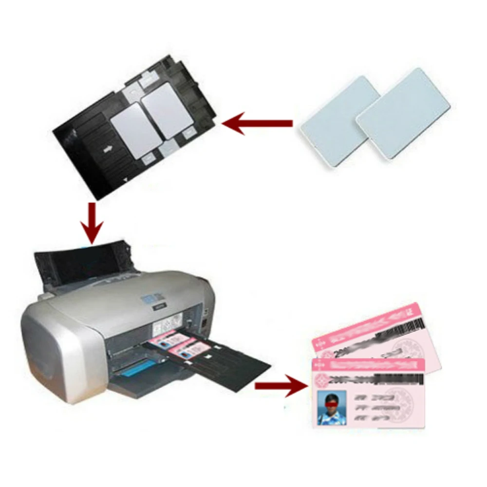 100 Pcs Printable Inkjet PVC Card Waterproof Plastic ID Card Business Card for Epson Canon Printer