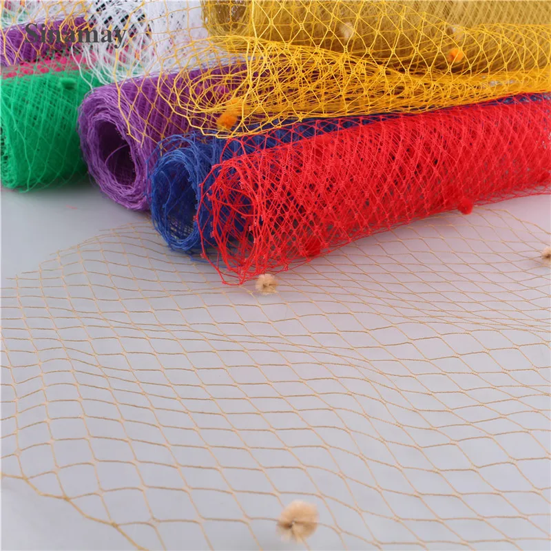 25CM*1M Russian Veiling Birdcage Trim Netting Fabric For Wedding Millinery Hat Mesh DIY Hair Accessories Net Fabric Material