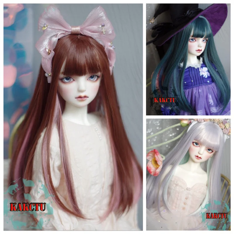 1/6 1/4 1/3 Scale BJD Wig Doll Accessories High Temperature Silk Hair Retro Cute Wigs For BJD/SD YOSD MSD SD13 Big Girl C1118