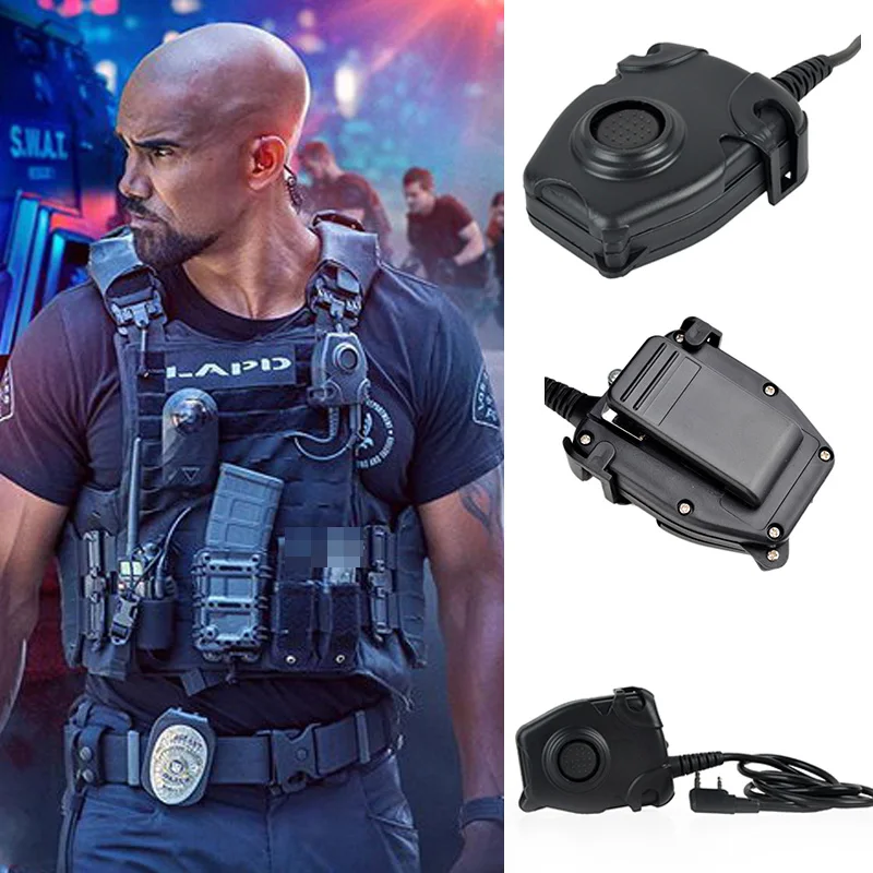 Waterproof  PTT Cable For Z Tactical Headset ComtacII H50 MSA SORDIN H60 HD03 Headset For Kenwood For Baofeng Two Way Radio