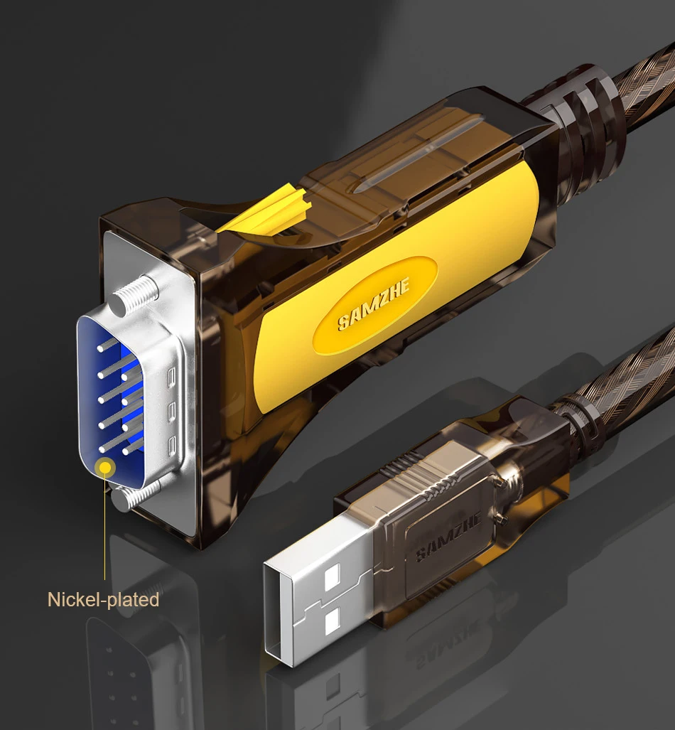 SAMZHE USB 2,0 zu Seriell RS-232 DB9 9Pin Adapter Konverter Kabel FTDI Chipsatz Länge 1,5 M USB ZU RS232 UNTERSTÜTZUNG WIN10 – Detail 4