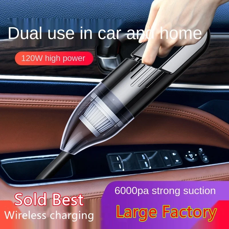 6000Pa Car Cleaner High Power for Car and Home Household and Vehicle Wireless Vacuum Cleaner Mini Mite Removal Instrument