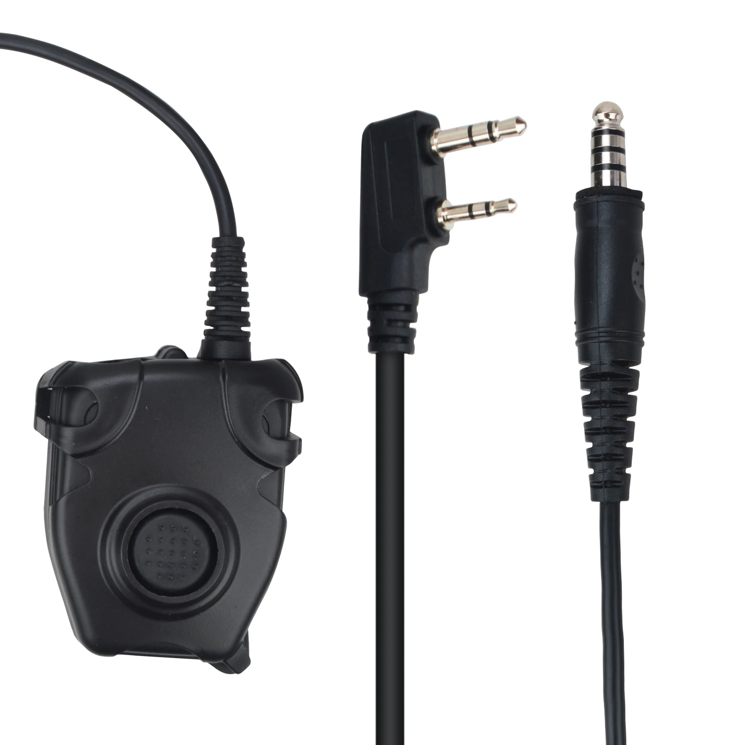 Hals getragen Akustik rohr leitung taktisches Headset Hals Vibrations mikrofon mit k Stecker ptt Adapter knopf für Baofeng