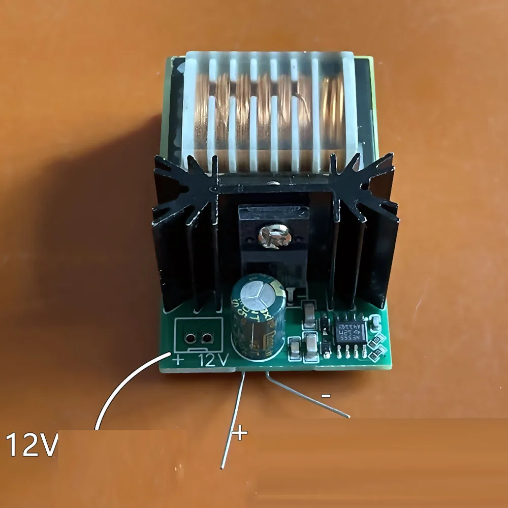 DC 7V-15V do 15KV impulsowy Generator łuku wysokiej częstotliwości zapalnik wysoki moduł napięciowy fioletowy wysokotemperaturowy łuk wzmacniający