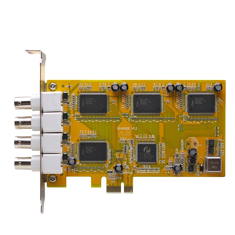 

4 Channel av/s Video Capture BNC 4 Port VC4000E Image Monitoring Capture Card 4 Port PI7C9X+SAA7134HL Chip 1394 1440*900