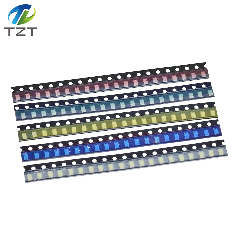 100 stücke = 5 farben x 20 stücke 5730/5050 /1210 /1206 /0805 /0603 LED Diode Sortiment SMD LED Diode Kit grün ROT Weiß Blau Gelb 5630 – Detail 15