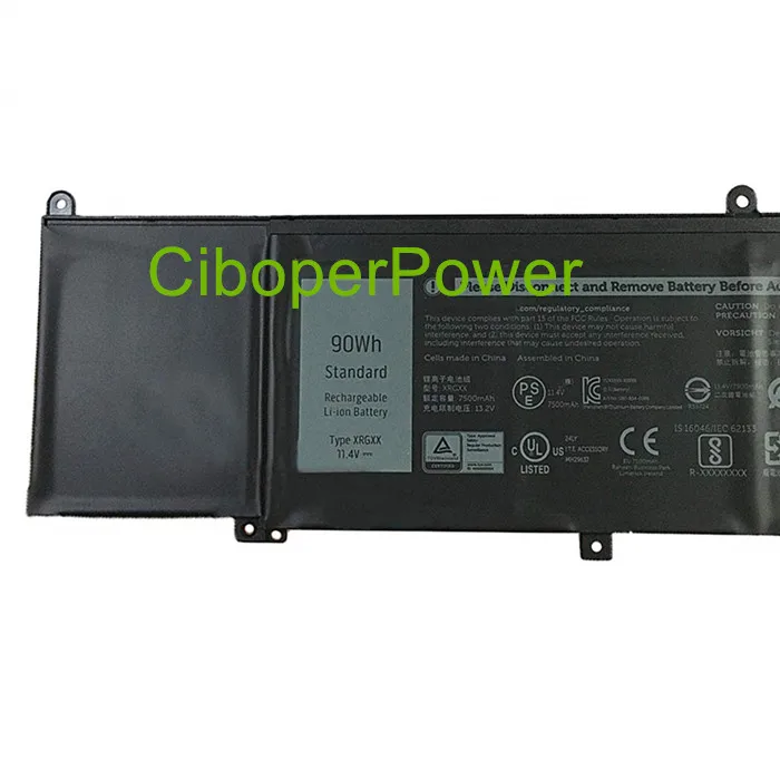 XRGXX Laptop Battery For M15 M17 R1 ALW15M-D1735R R1725S R1735R R1738R R1748R G5 5590 G7 7590 7790