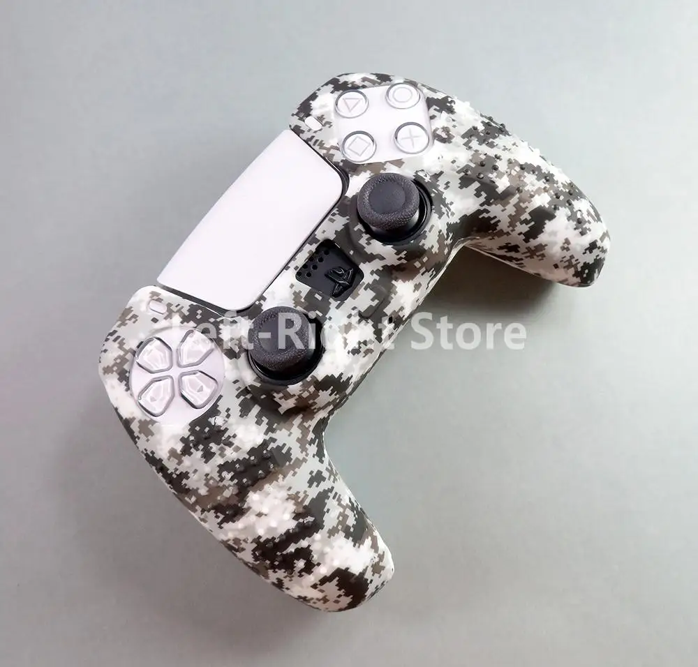 2 pezzi per PS5 custodia morbida in gomma gel di silicone per SONY Playstation 5 per custodia protettiva per controller PS5 per accessori PS5