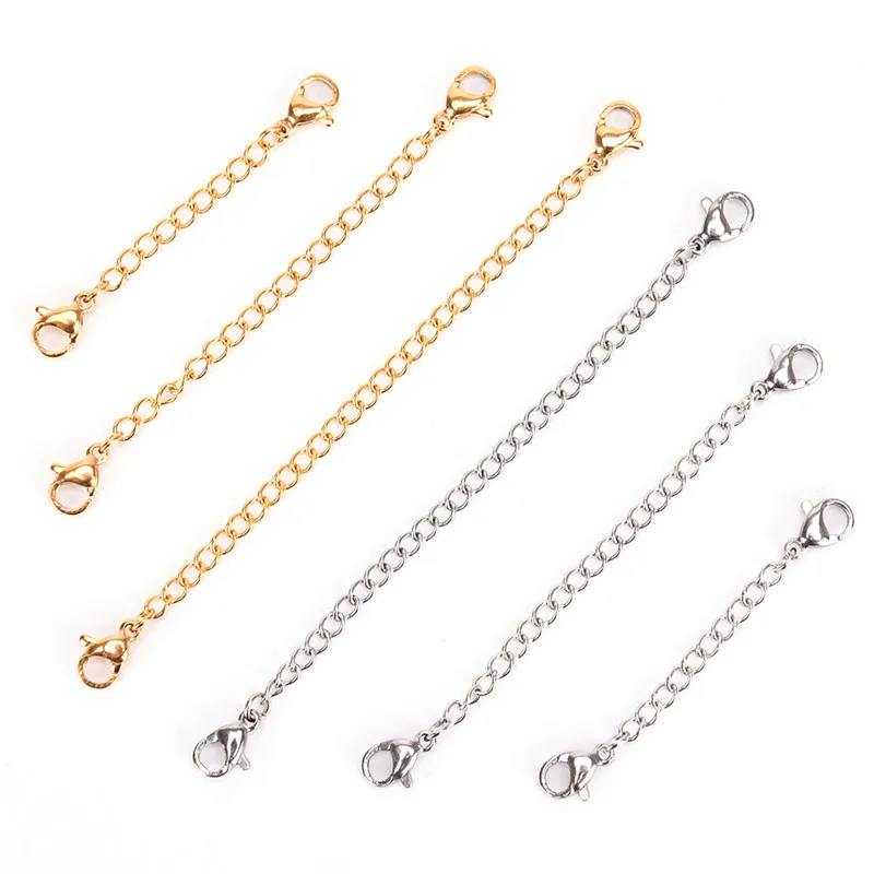 5/7.5/10cm  Extended Extension Chains 2 Colors Tail Extender For Jewelry Making Findings Necklace Bracelet Chain