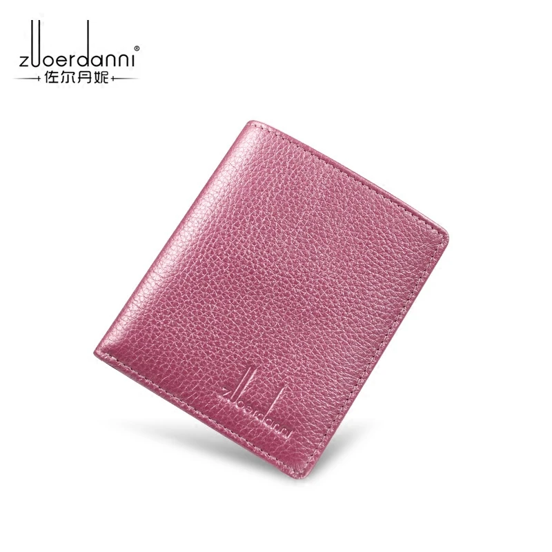 new mini ultra-thin small wallet Ms. cowkin short purse leather purse female ultra-thin purse wallet women