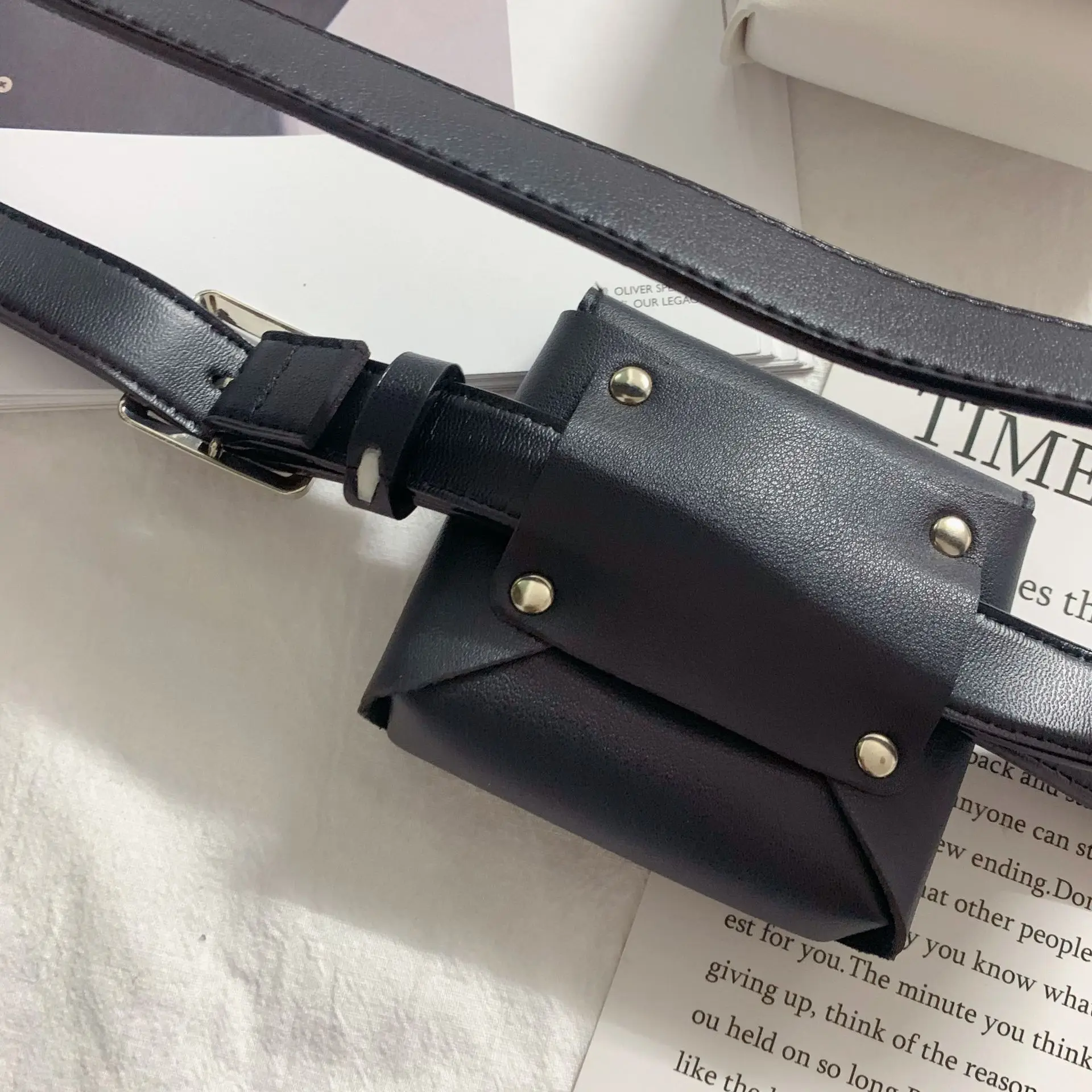 New ladies belt waist bag fashion mini Korean small leather bag retro wild detachable belt female ins tide