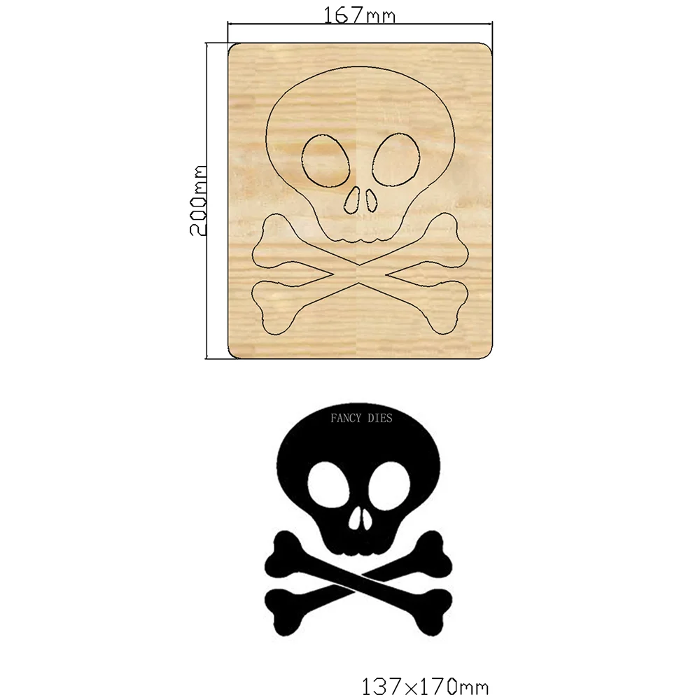 2021 New Halloween Skull bone Cutting Dies Wooden Suitable for Common Die Cutting Machines on the Market