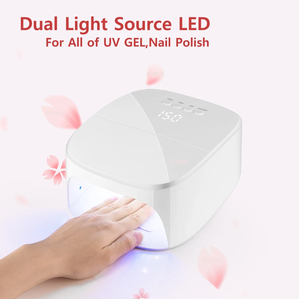 Led Nail Lamp UV 60W Not Rechargeable Gel Lamp Nail Dryer Nail Polish Curling Lamp for All Gel Nail Polish