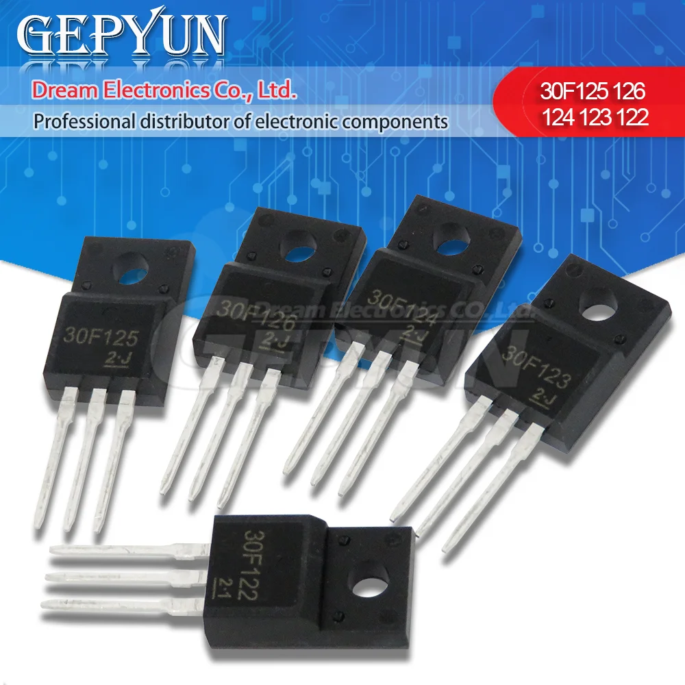 10PCS GT30F124 TO-220F 30F124 GT30F123 30F123 GT30F125 GT30F126 GT30J124 30J124 GT30J127 30J127 GT45F122 GT30G124 GT30G122