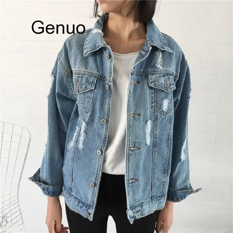 Women Basic Coat Denim Jacket Women Winter Denim Jacket For Women Jeans Jacket Women Denim Coat Lady Loose Fit Casual Style