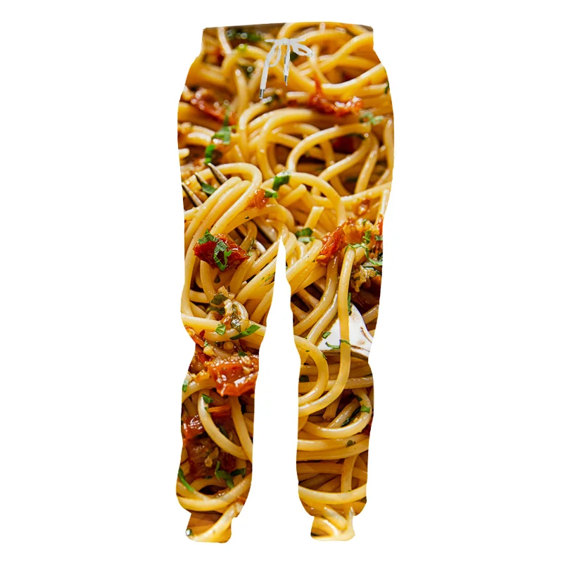 Creative Food Fries 3D Print Harajuku Men Sweatpants Tracksuit Streetwear Women Fashion Casual Trousers  Long Pant Custom 4XL