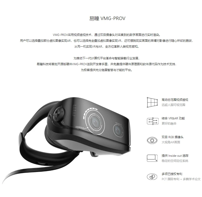 VMG-PROV óculos geek open source edição vr caixa ar fone de ouvido