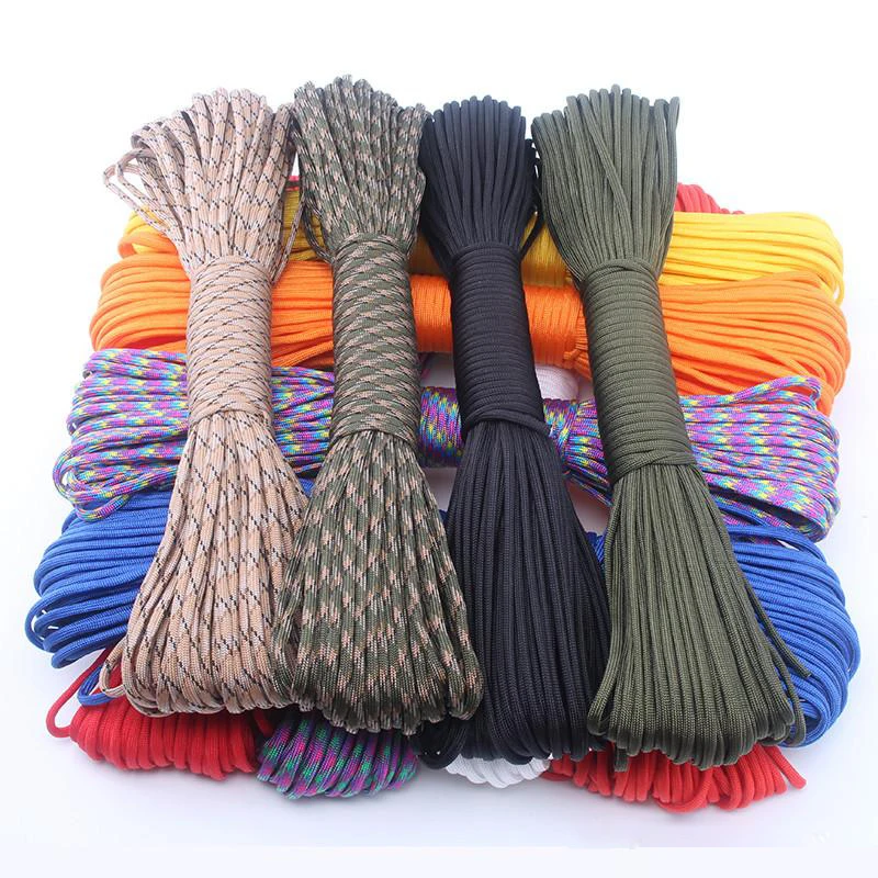 100m Dia.4mm 7 Strand Cores Paracord for Survival Parachute Cord Lanyard Climbing Camping Rope Hiking Clothesline Wholesale