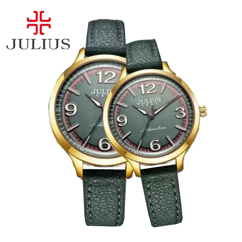 

Julius Women's Men's Watch Japan Quartz Couple Hours Fine Fashion Bracelet Real Leather Lovers Boy Girl Birthday Gift No Box