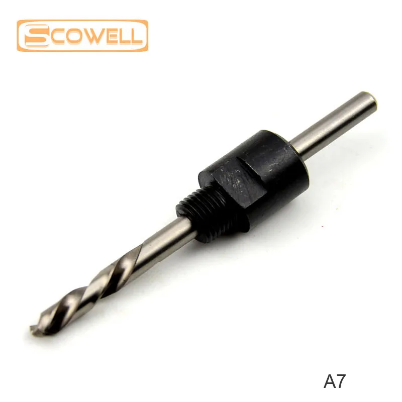 1 Pack Hex Shank Holesaw Arbor A2  A1 With 6.35mm Polit Drill Bit Replaced Hole Saw Chuck Adapter For Crown Saw A4 Connector