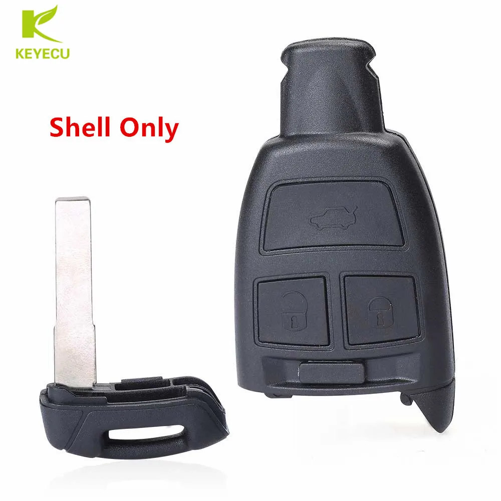 KEYECU Replacement Smart Remote Key Shell Case Cover 3 Buttons for Fiat  Croma 194 154 2005/06-2011/12 Uncut Blank Blade