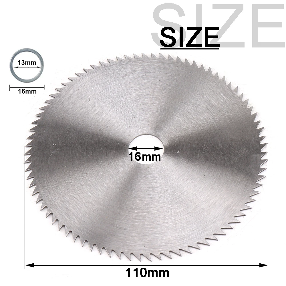 110mm disco de corte de madeira carboneto viu a lâmina corte de metal roda 80 dentes dremel carpintaria ferramentas de rotação de energia com anel de arruela