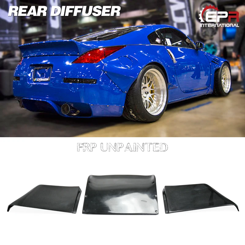 

For Nissan 350Z Z33 Fiber Glass Rear Diffuser Body Kit Car Styling Tuning Part RB2 Style FRP Unpainted Rear Diffusers Lip Kits