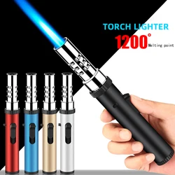 Torch Adjustable Safety Lock Fire Switch Inflatable Butane Gas, Candle, Camping, Barbecue, Kitchen, Big Flame Lighter