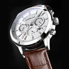 Men's Casual Leather Quartz Watch #3
