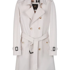 Lange Männer, aus weiße doppelt regnerdliche Jacke, britischer Gentleman, Regen und atmungsaktives, Gabardine Wollfutter 6 Hauptverkäufe Trenchcoat Weiß - №4