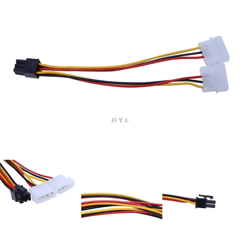 10 PCS Molex 4 Pin zu PCI-E PCI Expess 6 Pin Power Converter Adapter Kabel Stecker Netzteil