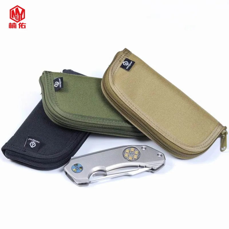 1PC Outdoor EDC Multifunction Tactical Knife Cover Shockproof Storage Bag Folding Knife Scabbard Nylon Storage Bag