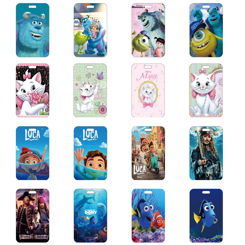 

Disney Luca Marie cat Name Card Cover Campus Card Bag Card Holder ID Card Case Horizontal Design