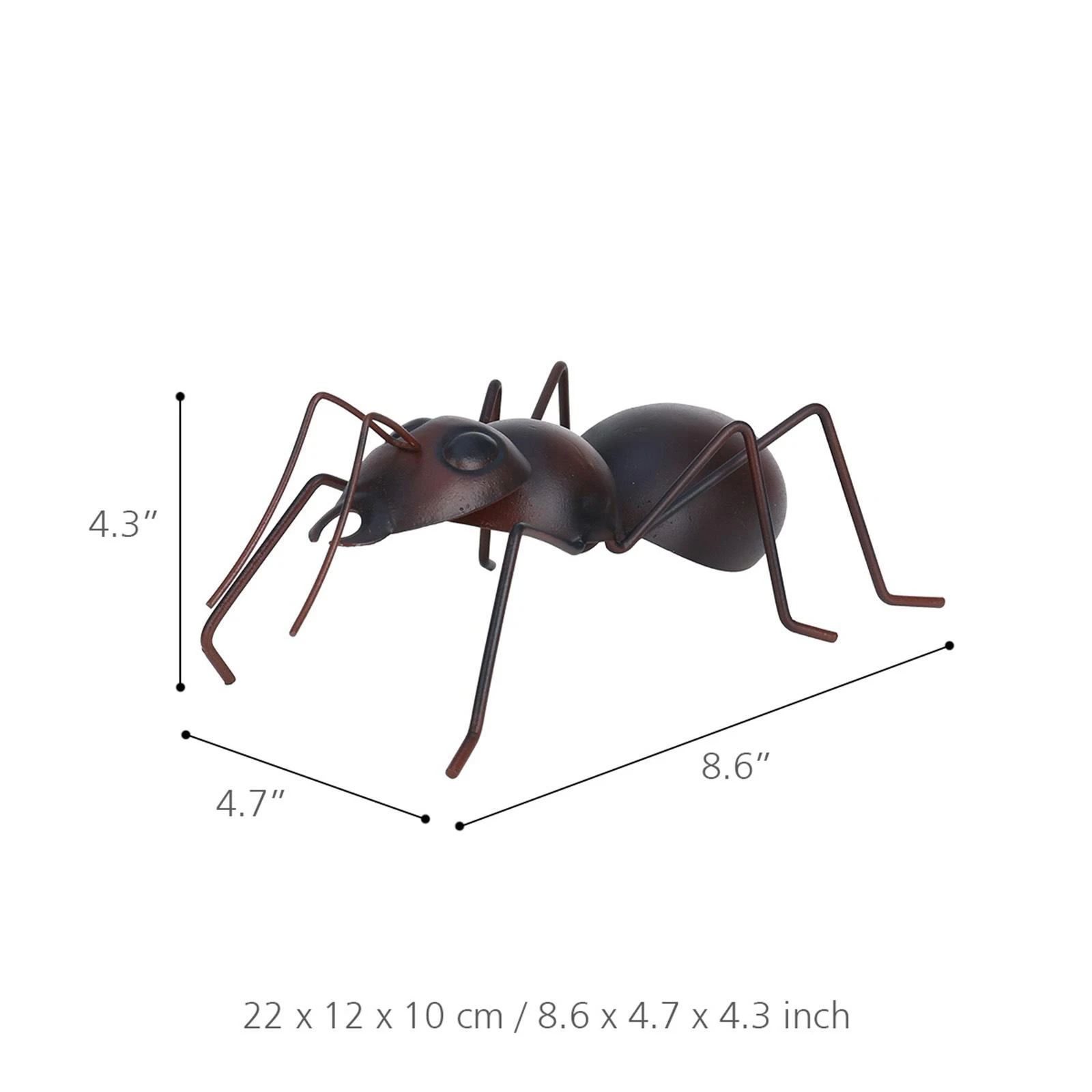 Metalowa mrówka Model ścienny wiszący mrówka ozdoby dekoracyjny Ornament dekoracja ogrodowa domowe rękodzieło dekoracja biurka