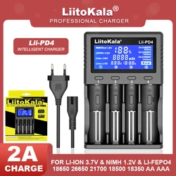 Liitokala-cargador de batería de litio, Lii-500, Lii-PD4, Lii-500S, LCD, 3,7 V, 18650, 18350, 18500, 21700, 20700B, 20700, 26650, AA, NiMH