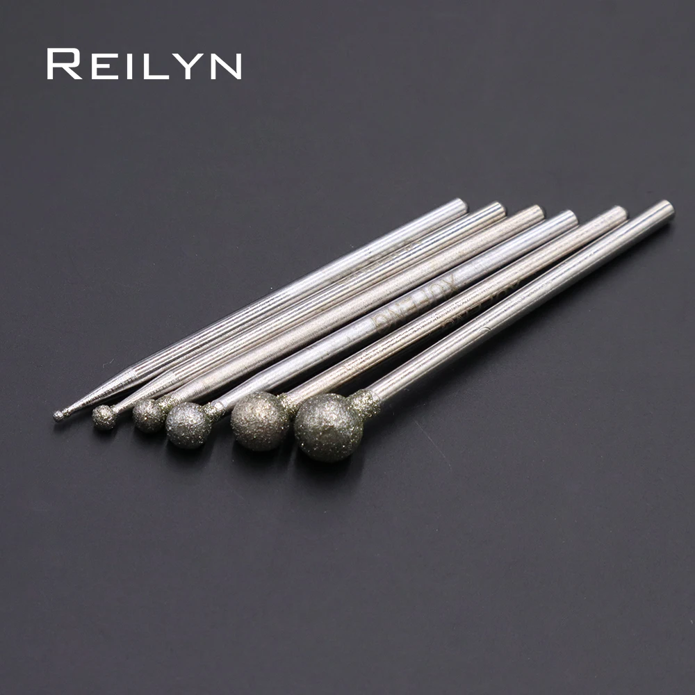 

High Quality 2.35mm150# Emery Grinding Point Ball Sanding Bits Diamond Grinding Burr 1/2/3/4/5/6mm