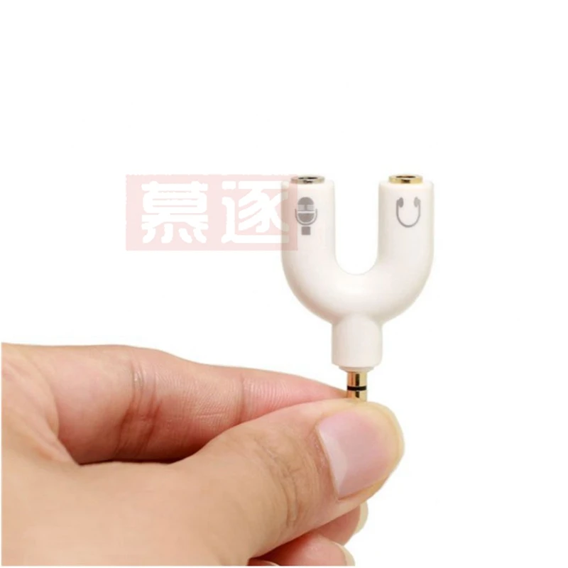 Divisor y de áudio estéreo de 3.5mm, macho para 2 fêmeas, adaptador de entrada para fone de ouvido