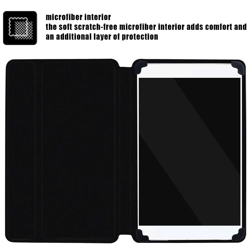 Leather Tablet Case for Xiaomi Mi Pad 2/Mi Pad 3/Mi Pad 4/Mi Pad 4 Plus Anti-Dust Drop Resistance Protective Shell+Stylus