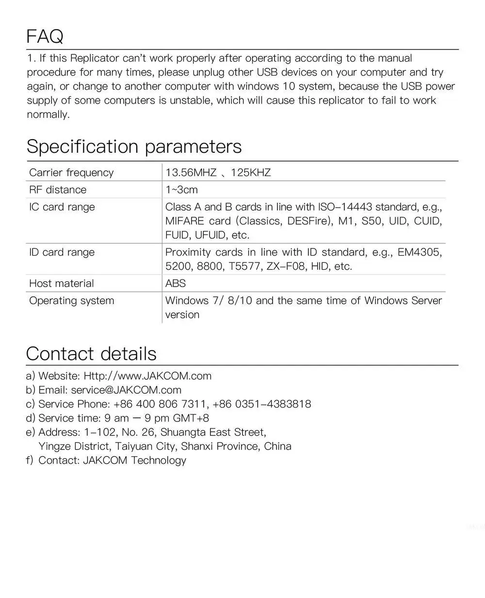 JAKCOM CD2 RFID Replicator