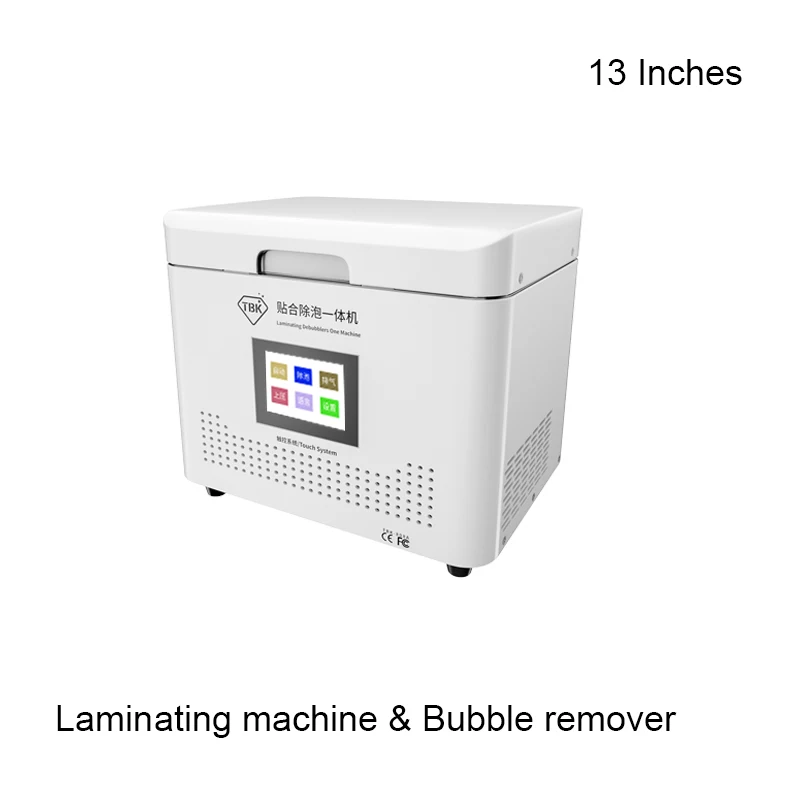 Máquina de laminação tbk 808a, 2 em 1, 13 lâmpadas, tela lcd, removedor de bolhas embutido