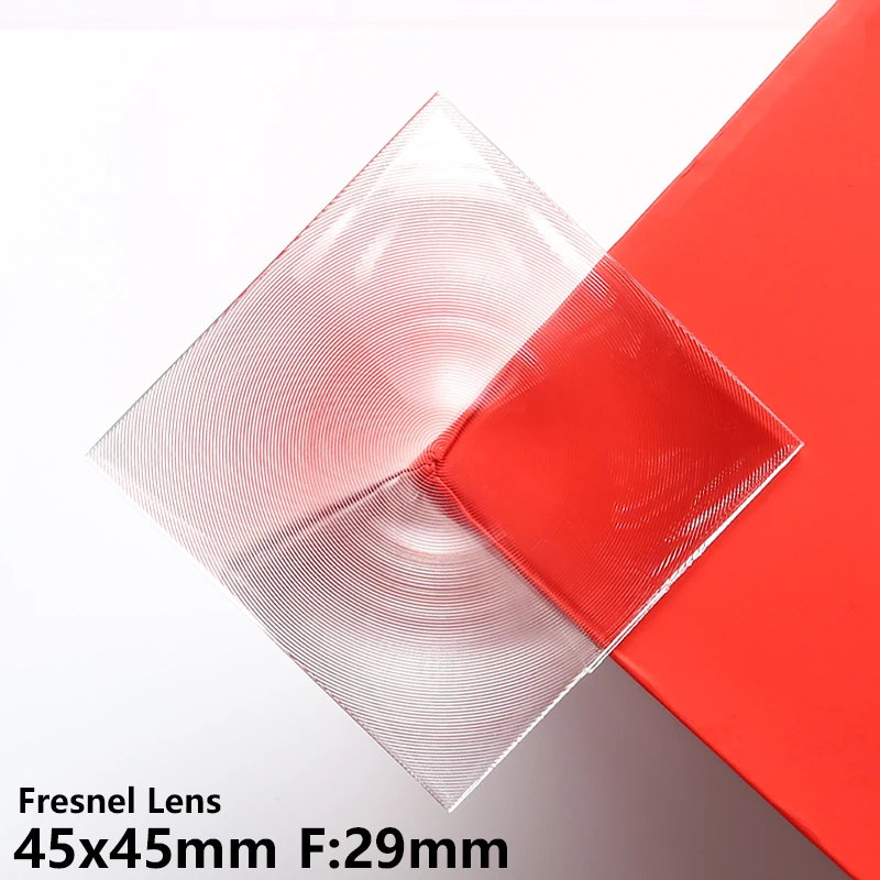 Fresnel lens sample Stage lights diy Projector  ed light  Spotlight thickness 0.9mm 3X magnification 45x45mm F29mm Customizable