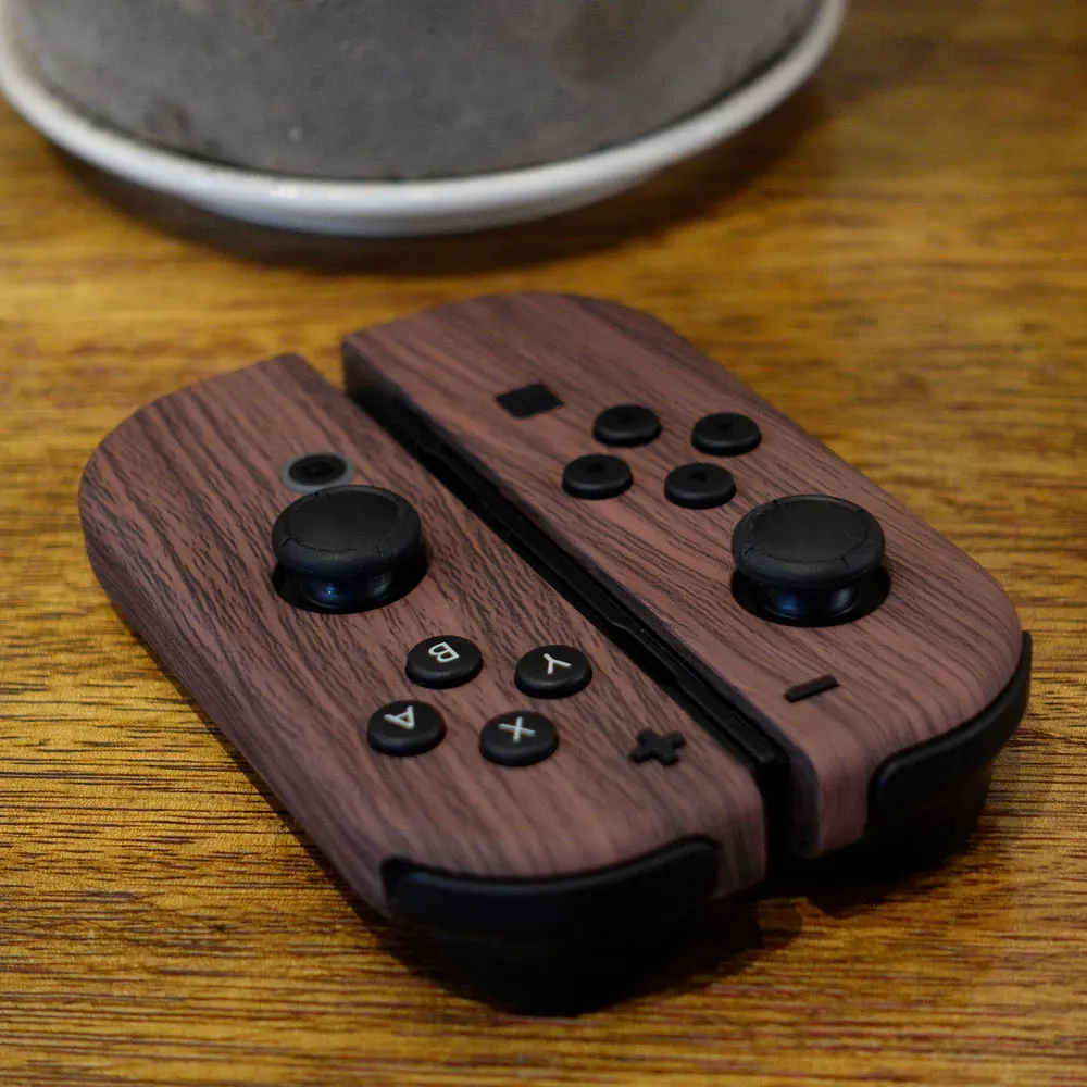 

For Nintendo Switch NS Full Set Replacement Housing Shell Joy-con Back shell Wood Grain Case Cover Accessories