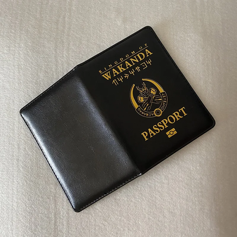 Wakanda-Capa de passaporte para passaportes, carteira de viagem estojo de couro PU, porta-documentos, capas de alta qualidade para passaportes