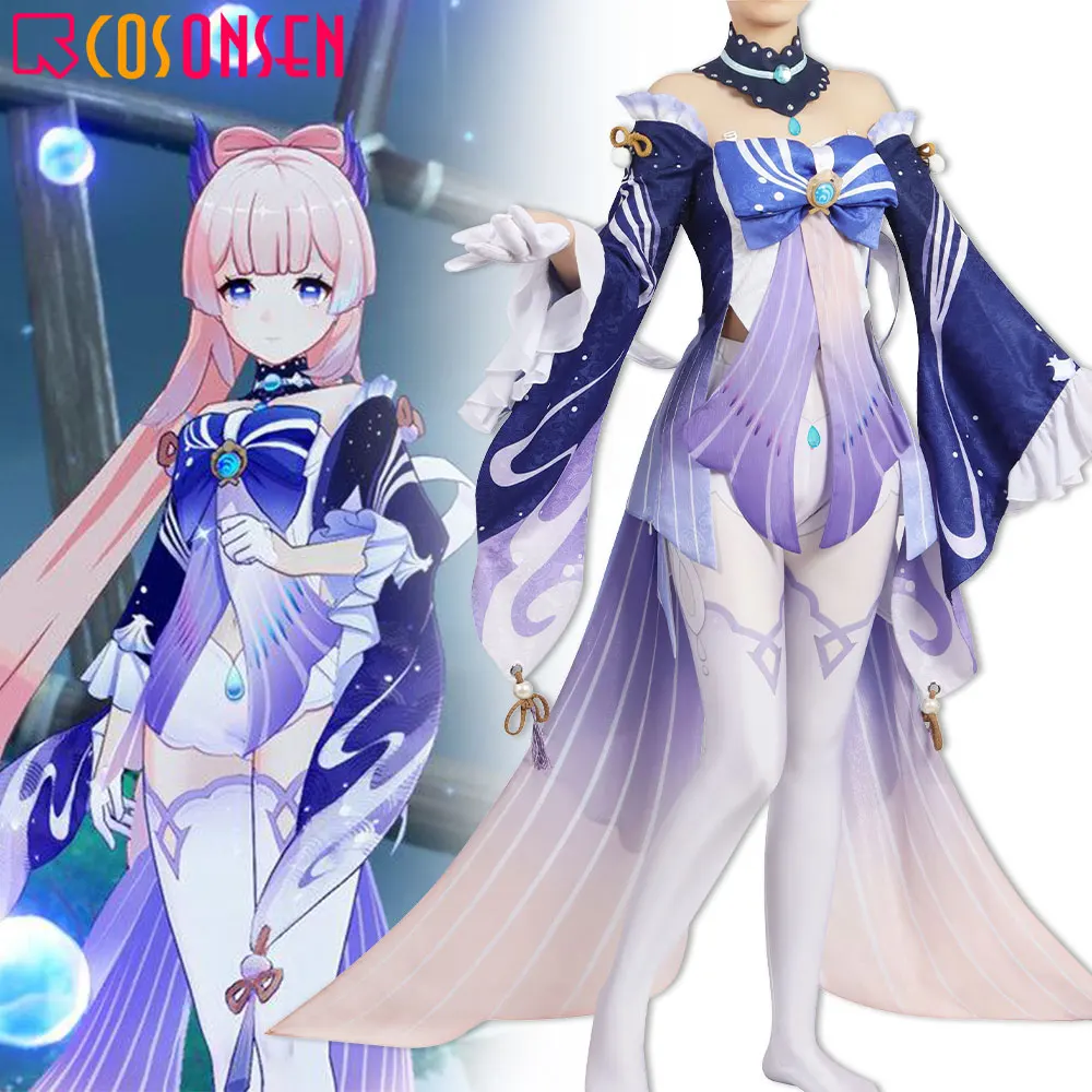 

Genshin Impact Kokomi Cosplay Costume COSPLAYONSEN Sangonomiya Kokomi Cosplay Full Set Custom Made