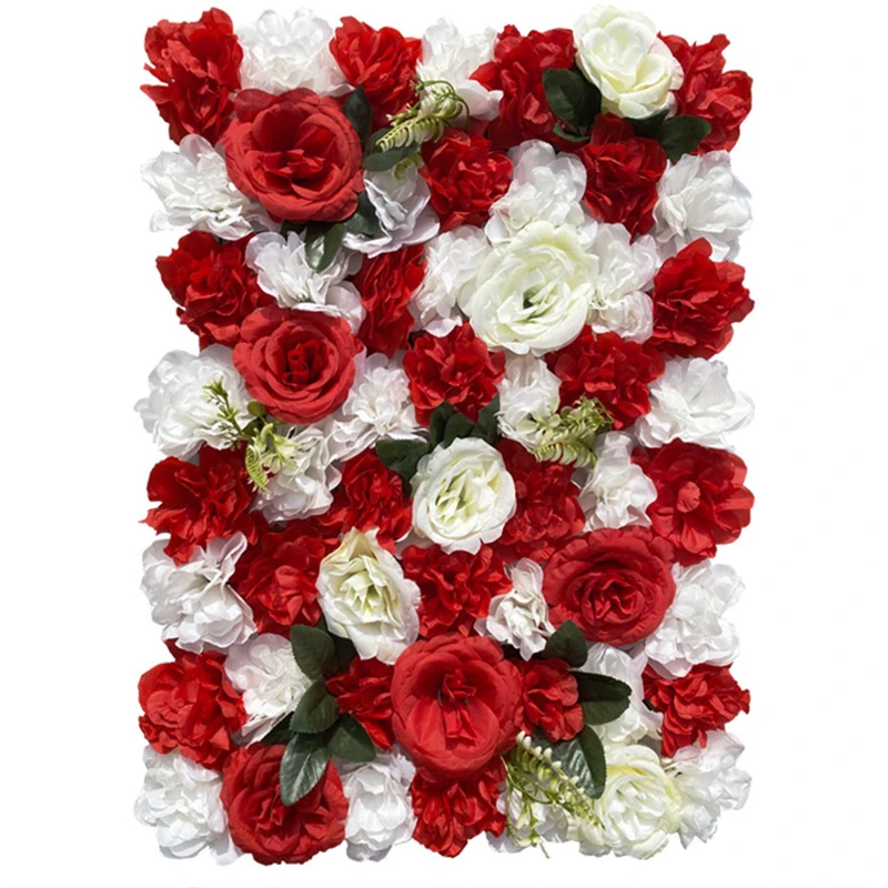 60X40cm Artificial Flowers DIY Wedding Decoration Silk Rose Flower Wall Panels Photography Christmas Home Background