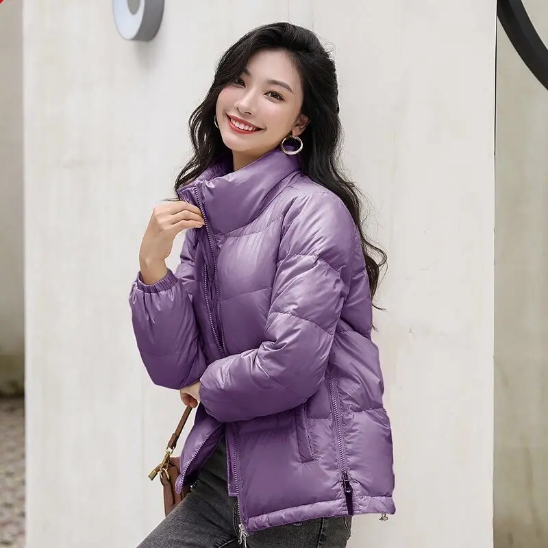 Women Winter Coat Jacket Warm Down Cotton Parkas 2023 New Zipper Solid Color Women Basic Coats C1533